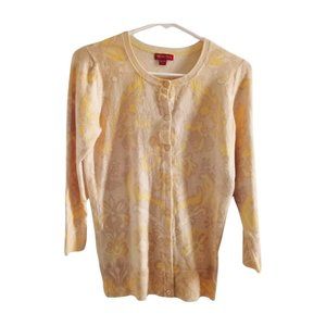 Women's XS Merona Brocade Cardigan Knit Button Down Sweater
